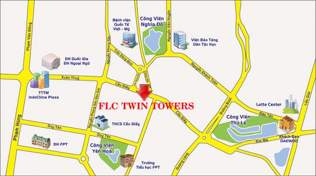 Vị trí dự án FLC Twin Towers