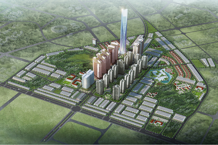 Phối cảnh tổng thể Khu đô thị mới Văn Phú