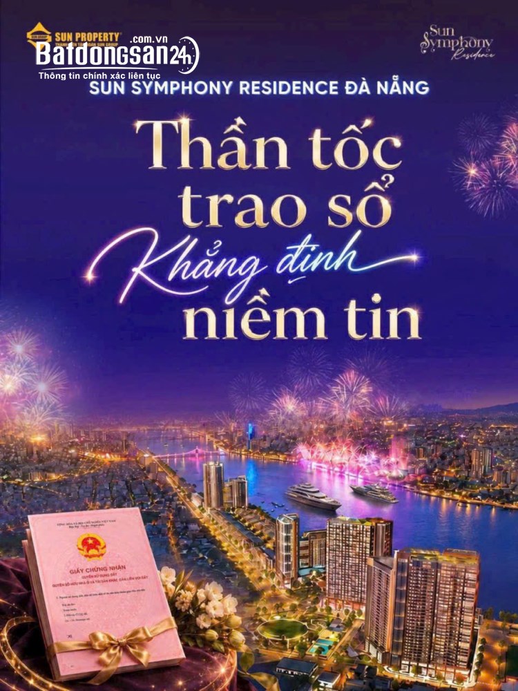 Căn hộ cao cấp Sun Symphony Residence Đà Nẵng: Chiết khấu 26%, lãi suất dòng tiền hơn 8%/năm.