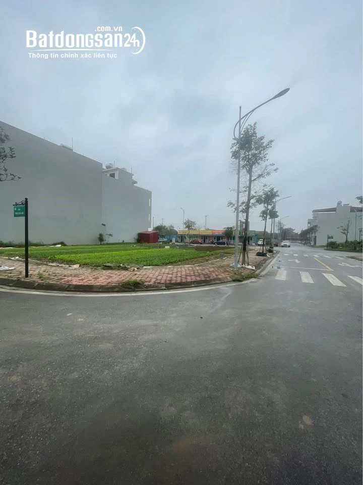 Lô góc 87.03m2 tại KĐT Tân Phú Hưng, Hải Dương, mặt tiền rộng, sổ hồng chính chủ.