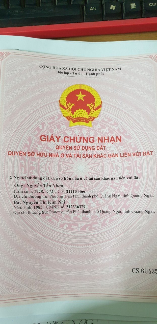 Bán Đất hẻm 101 Đường Phạm Văn Đồng, Tp. Quảng Ngãi