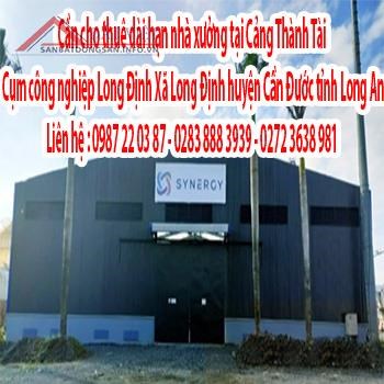 Cần cho thuê dài hạn nhà xưởng tại Cảng Thành Tài: cụm công nghiệp