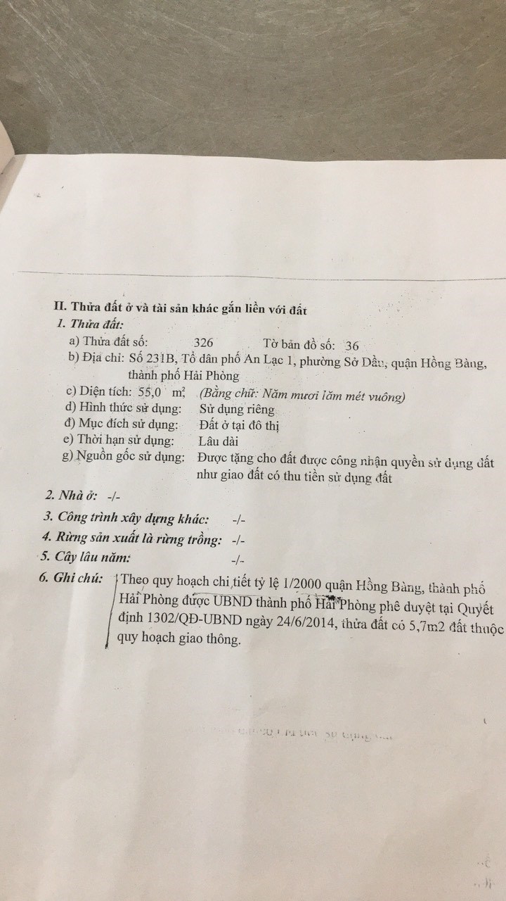 Chính chủ cần bán lô đất vị trí đẹp ở Tp Hải Phòng