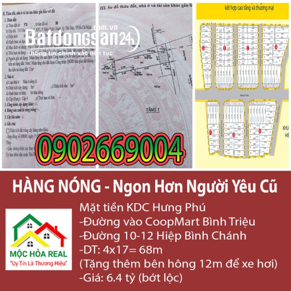 Bán Đất KDC Hưng Phú, Đường 12, phường Hiệp Bình Chánh, quận Thủ Đức