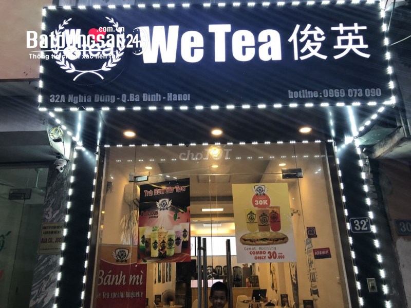 Sang nhượng cửa hàng trà sữa- cafe tại 32A Nghĩa Dũng, Ba Đình, Hà Nội