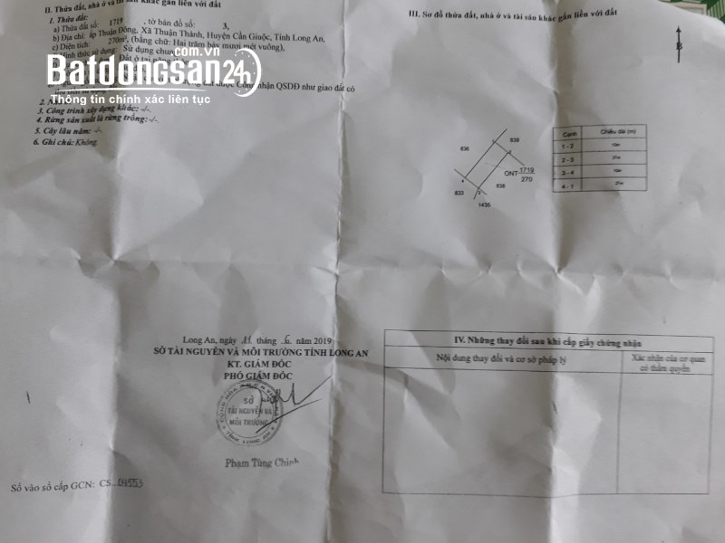 Sở hữu ngay 3 lô đất thổ cư vị trí đẹp tại huyện Cần Giuộc, tỉnh Long