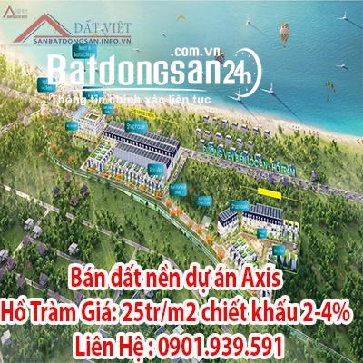 Bán đất nền dự án Axis Hồ Tràm, mặt tiền đường Ven Biển, SHR, Giá: