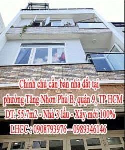 Chính chủ cần cho thuê tại phường Tăng Nhơn Phú B, quận 9, TP Hồ Chí