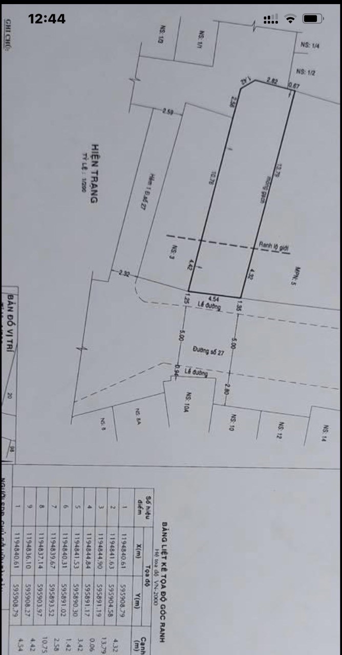 Bán đất mặt tiền đường số 27, Tân Phú. Đối diện Đại học CNTP giá 8.7