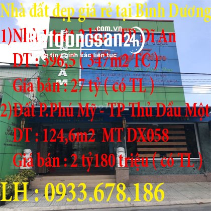 Nhà đất đẹp giá rẻ tại Bình Dương