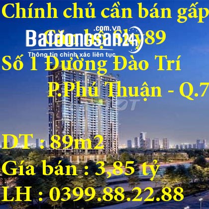 Chính chủ cần bán gấp Căn hộ Sky89 89m2 2PN – Phường Phú Thuận, Quận