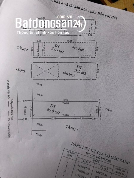 Bán nhà mặt phố Nguyễn Hữu Hào  phường 9 quận 4 65m2 4T 20