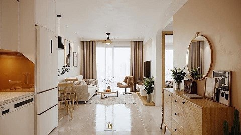 Căn hộ 2 PN+1 WC Vinhomes Smart City  Giá chỉ 1,7 tỷ. 48m thông thủy