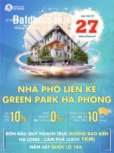 RA MẮT NHÀ PHỐ LIỀN KỀ GREEN PARK HÀ PHONG "ĐẦU TƯ SINH LỜI - TRỌN