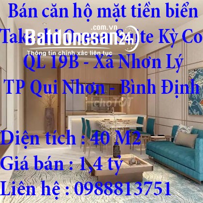 Bán căn hộ mặt tiền biển Quy Nhơn có DT 40 m2 nằm ở Xã Nhơn Lý, Thành