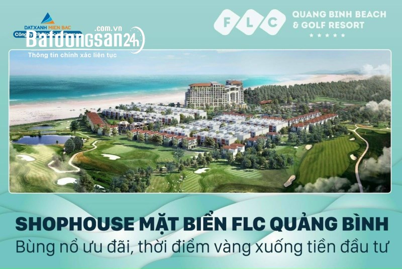 Shophouse mặt biển FLC Quảng Bình giá chỉ từ 20,5 triệu/m2