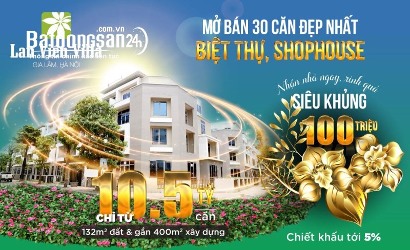 Sở hữu căn liền kề 132m2 đất - sở hữu 2 mặt tiền 6m - Ở hay kinh