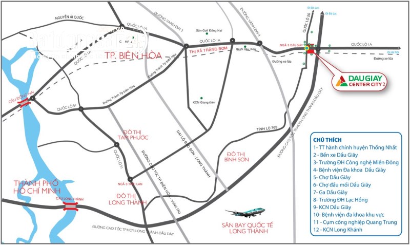 Bán lô đất thổ cư 100m2, sổ riêng, dự án Dầu Giây Center City 2, giá