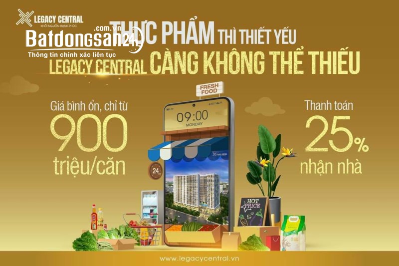 CHÍNH THỨC NHẬN BOOKING CĂN HỘ LEGACY CENTRAL