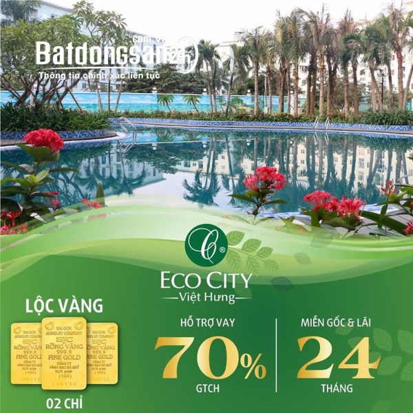 Eco City Việt Hưng cần bán căn 2pn - 65m2 chỉ từ 600tr nhận nhà ở ngay