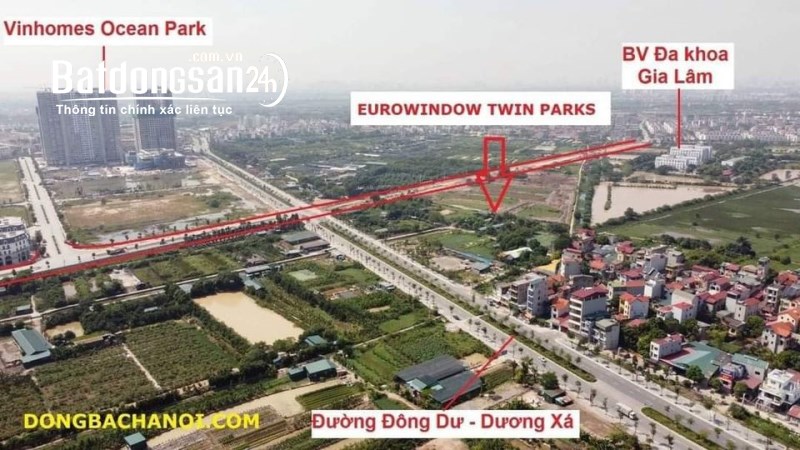 Lô góc đẹp nhất Eurowindow Twin Park, tiềm năng sinh lời cao, điểm