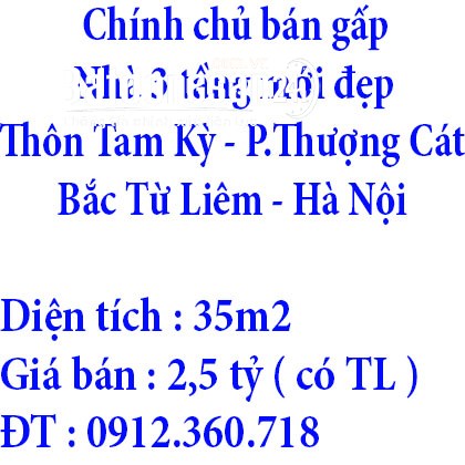 Chính chủ bán gấp nhà mới đẹp Băc Từ Liêm, Hà Nội giá tốt nhất mùa