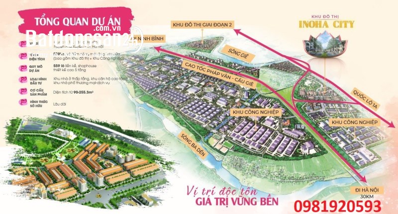 Giá "bắt đáy" - chính sách "hấp dẫn" sổ đỏ trao tay. Inoha City - đất