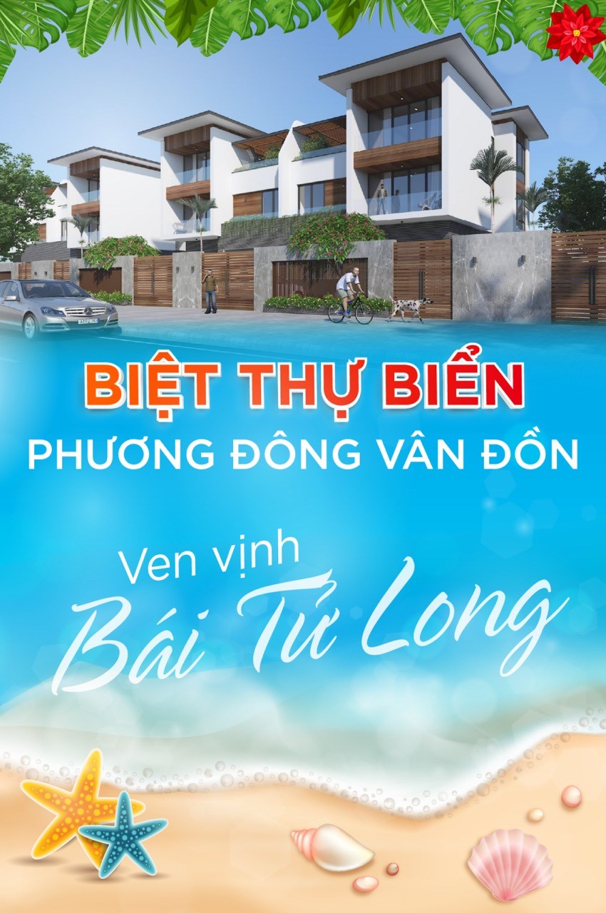 Biệt thự biển sở hữu lâu dài Phương Đông Vân Đồn giá 44tr/m2 đất