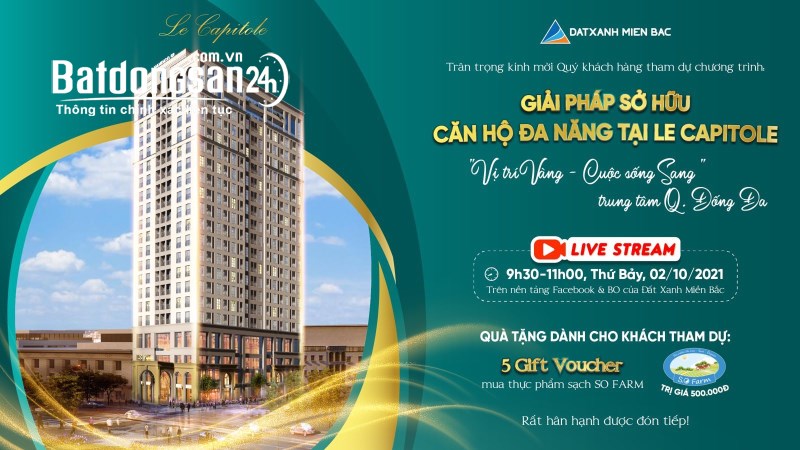 CHO THUÊ CĂN HỘ CHUẨN 5* TẠI LE CAPITOLE . 5 LÝ DO NÊN LỰA CHỌN LE