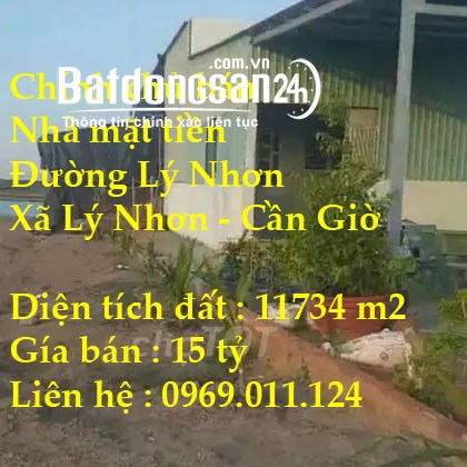 Chính chủ bán nhà mặt tiền, Đường Lý Nhơn, Xã Lý Nhơn, Huyện Cần Giờ,