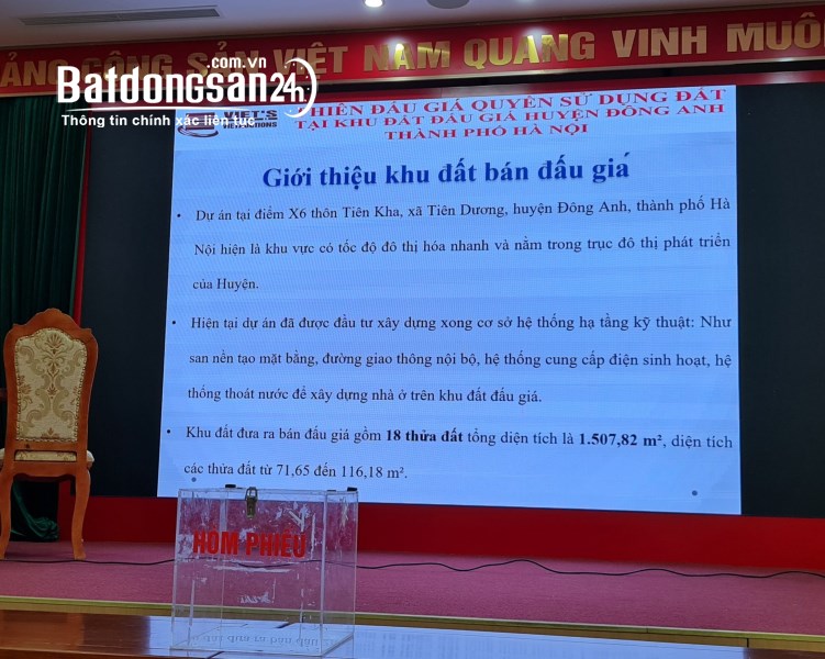 Bán đất đấu giá X6 Tiên Kha Tiên Dương Đông Anh Hà Nội