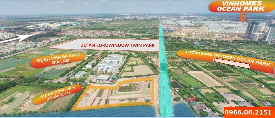 Bán liền kề LK 9 21, LK9 22 dự án Eurowindow Twin Parks trung tâm dự