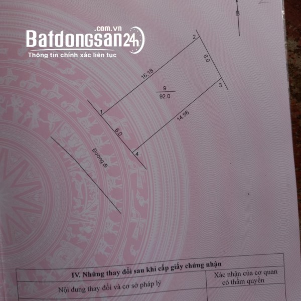 Nhỉnh 1 Tỷ Sở Hữu Ngay 92m2 Trục Chính Thôn La Gián Cổ Đông Sơn Tây