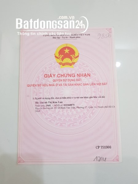 VỠ NỢ CẦN BÁN GẤP ĐẤT THỔ CƯ ĐƯỜNG LÊ THỊ BÔNG, HUYỆN TÂN TRỤ, LONG AN