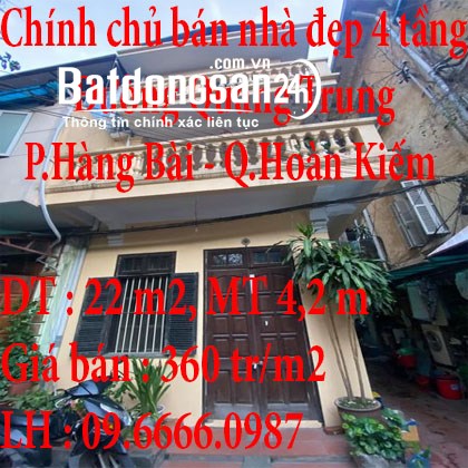 Chính chủ bán nhà đẹp Quang Trung-Hoàn Kiếm-Hà Nội giá tốt nhất