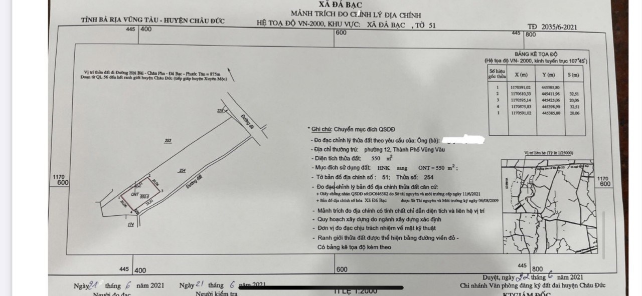 MỞ BÁN NHỮNG SIÊU PHẨM F0 ĐẤT NỀN THỔ CƯ XÃ ĐÁ BẠC, H.CHÂU ĐỨC TỈNH