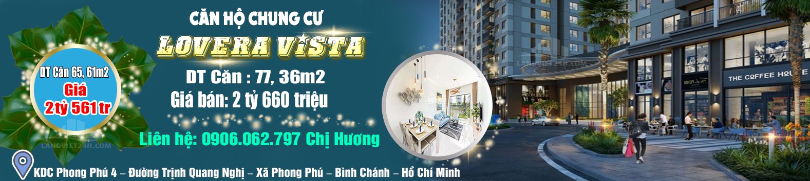 CẦN BÁN 2 CĂN HỘ CHUNG CƯ LOVERA VISTA  KDC Phong Phú 4