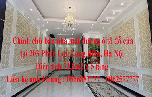 Chính chủ bán nhà mặt đường ô tô đỗ cửa tại 203 Phúc Lợi, Long Biên,
