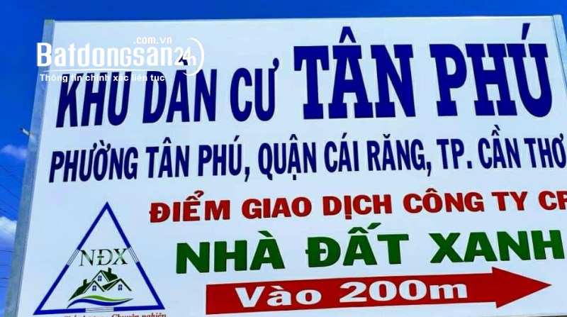 Bán nền đẹp 100m2 đường B3 KDC Tân Phú, P. Tân Phú, Q. Cái Răng, Tp