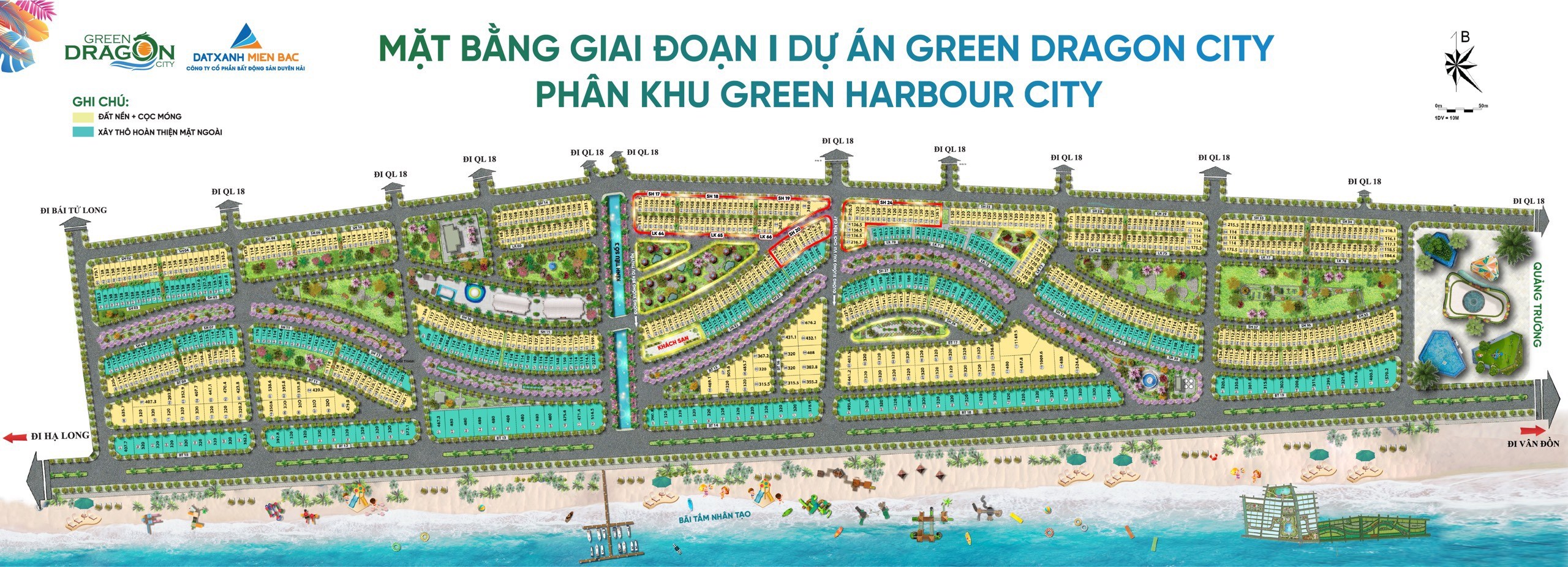 Đất Nền Đường Bao Biển Quảng Ninh Giá từ 3x tỷ Green Dragon City tiềm