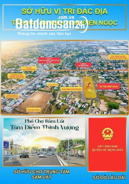 Dự Án Khu Phố Chợ Điện Nam Trung ,Quảng Nam ,Đất Nền Chợ Giá Rẻ