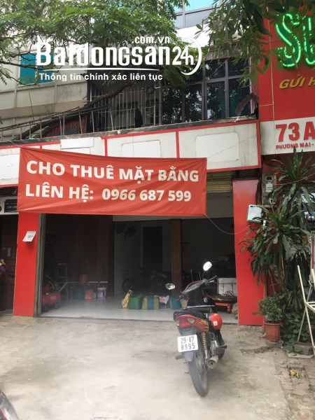 Cho thuê tầng 1 nhà mặt phố số 73 Phương Mai, Đống Đa, Hà Nội.