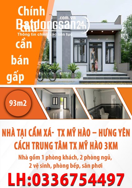 Chính chủ bán nhà Cẩm Xá- TX Mỹ Hào – Hưng Yên