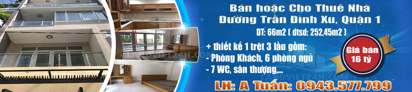 Bán hoặc Cho Thuê Nhà Đường Trần Đình Xu, Quận1