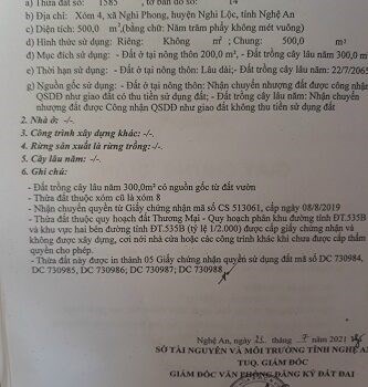 Chính chủ cần bán gấp lô đất tại Xóm 4 , xã Nghi Phong ,huyện Nghi