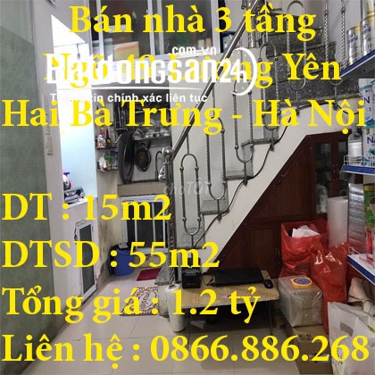 Bán nhà 3 tầng ở Số 23 Ngõ 49 Lương Yên,Hai Bà Trưng,Hà Nội