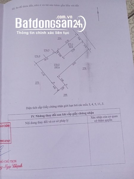 CHÍNH CHỦ CẦN BÁN 50M2 THỔ CƯ XÃ DI TRẠCH ĐƯỜNG OTO QUA NHÀ HƯỚNG