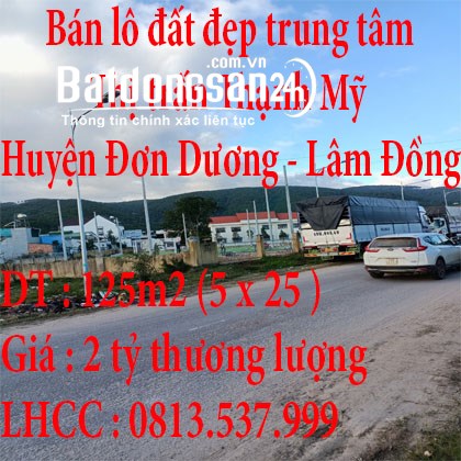 Bán lô đất đẹp trung tâm thị trấn Thạnh Mỹ, huyện Đơn Dương, Lâm Đồng