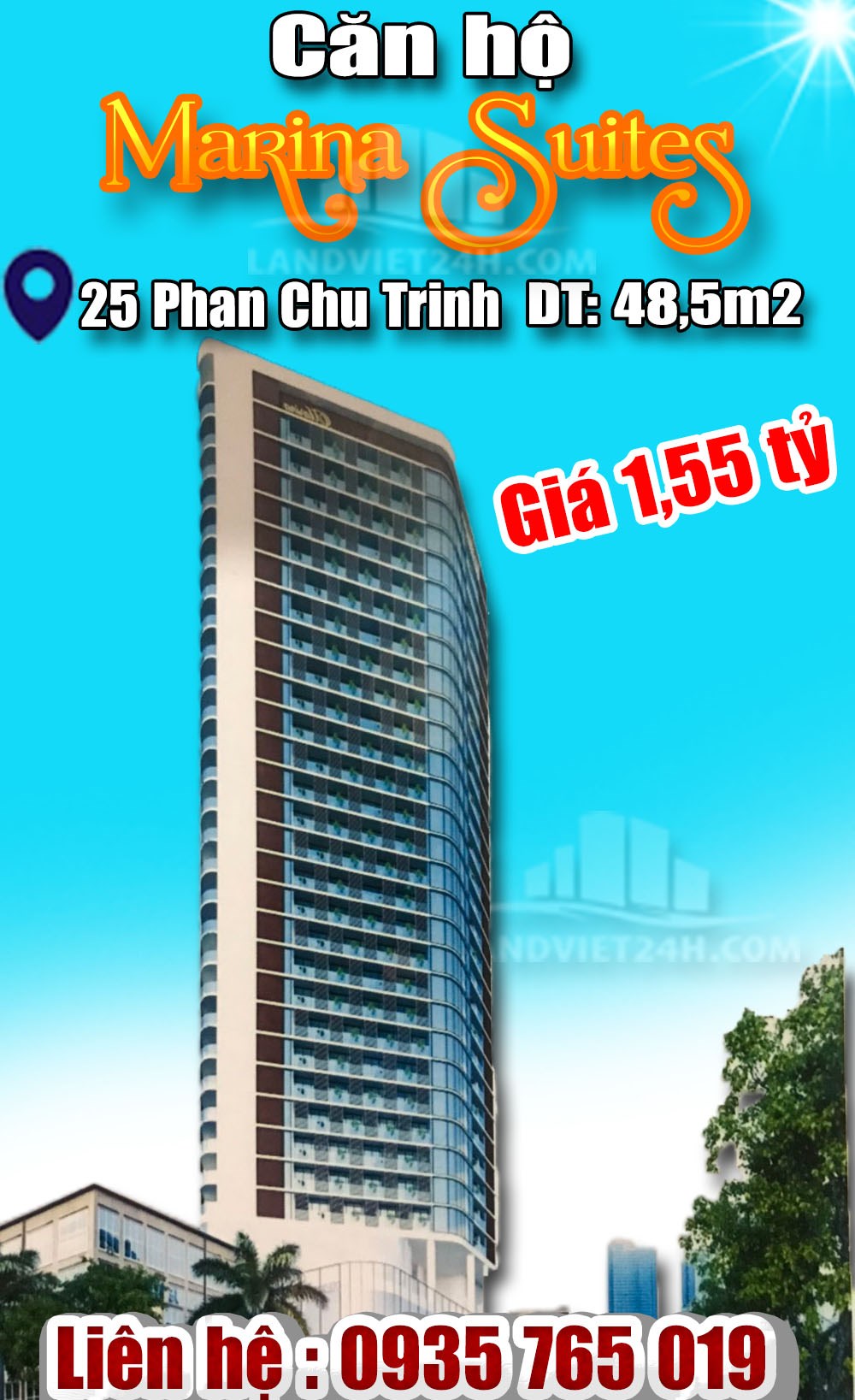 Cần Bán Căn hộ Marina Suites- 25 Phan Chu Trinh.