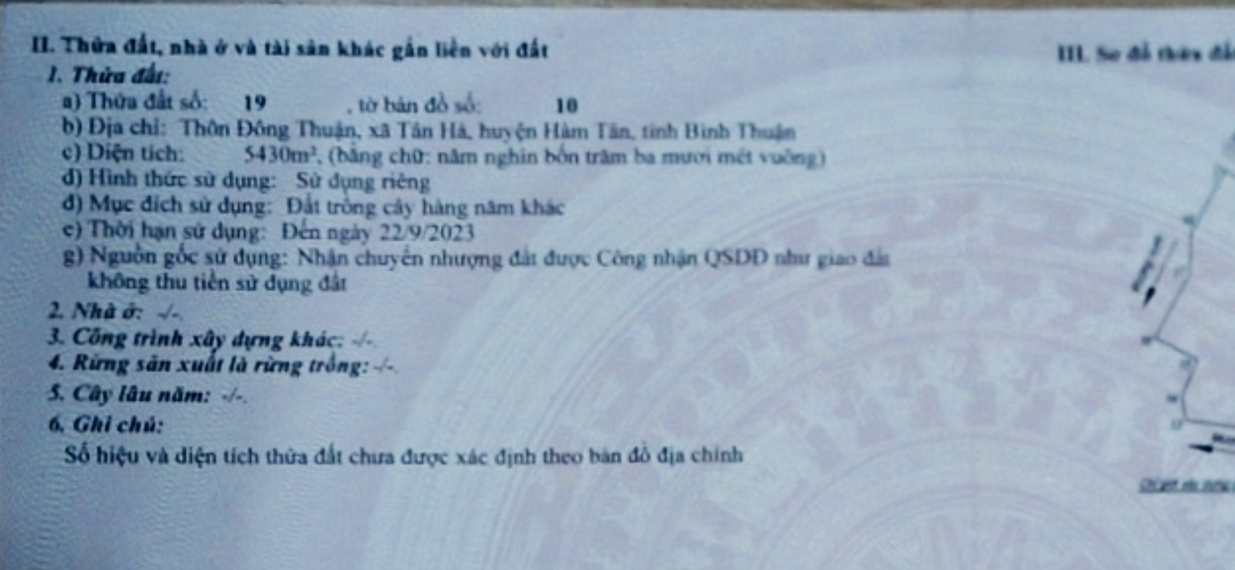 Cần Bán Lô Đất Đẹp Vị Trí Đắc Địa Tại Xã Tân Hà, Huyện Hàm Tân ,Tỉnh